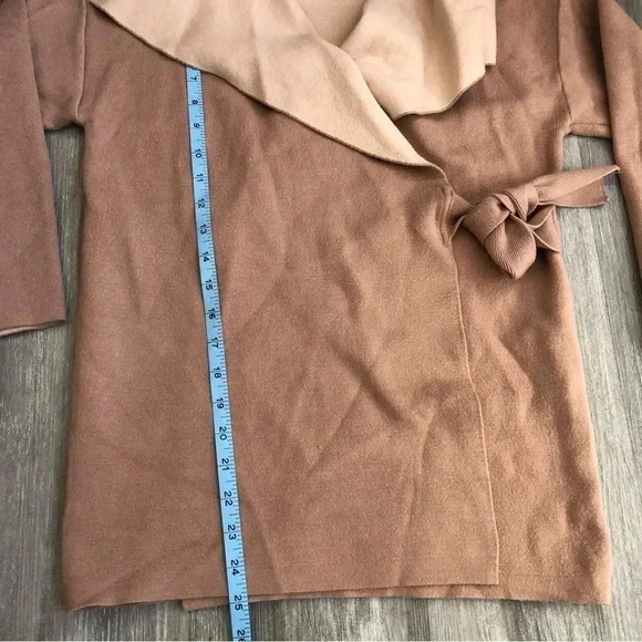 Zara kids‎ Girls Knit Cardigan with Waist Tie Tan/ Beige 11-12y - Picture 7 of 8